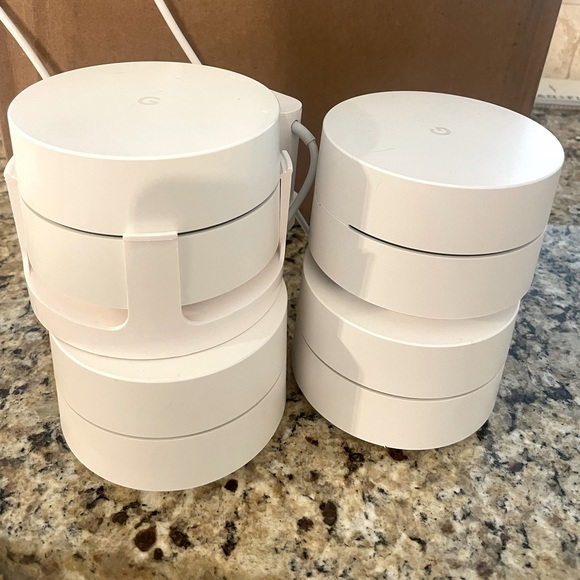 Google mesh wifi extenders- four units (one price for whole system). - Picture 1 of 3